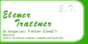 elemer trattner business card